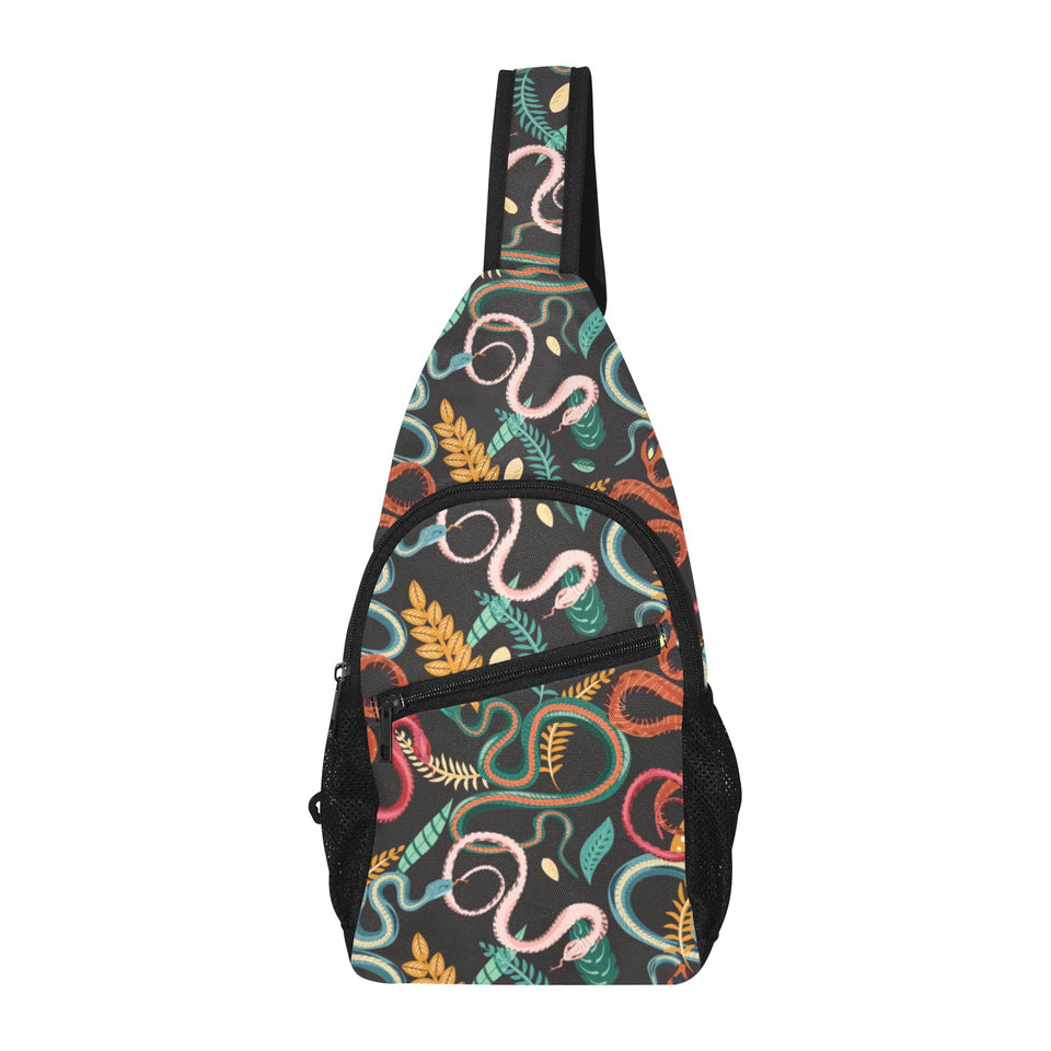 Colorful snake plant pattern All Over Print Chest Bag