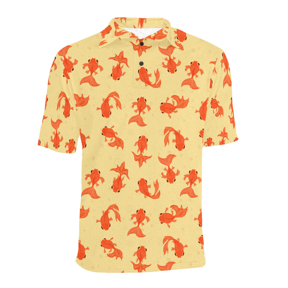 Goldfish Pattern Print Design 02 Men's All Over Print Polo Shirt