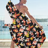 Goldfish Pattern Print Design 03 Beach Towel