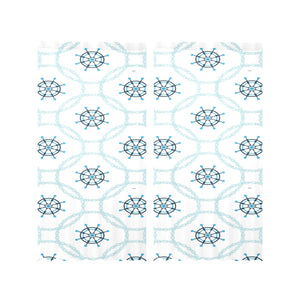 nautical steering wheel chain Gauze Curtain