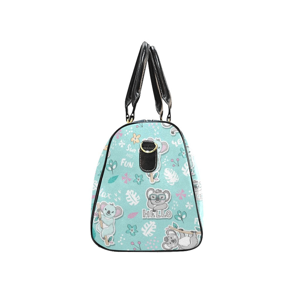Cute koalas blue background pattern Travel Bag