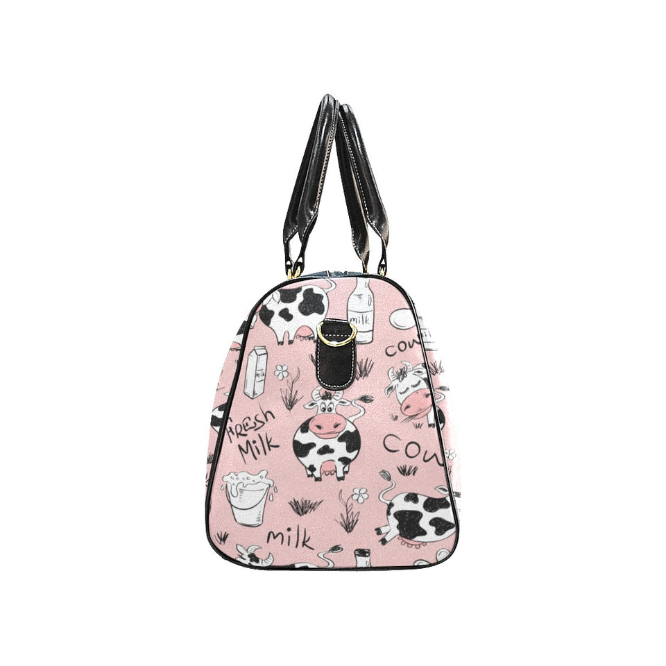 Cows milk product pink background Travel Bag