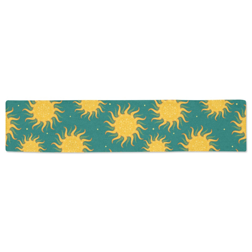 Sun green background Table Runner