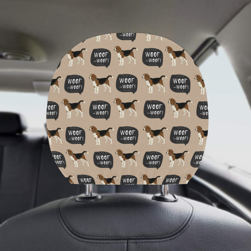 Beagle pattern Car Headrest Cover