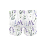 Hand painting Watercolor Lavender Men's Swimming Trunks