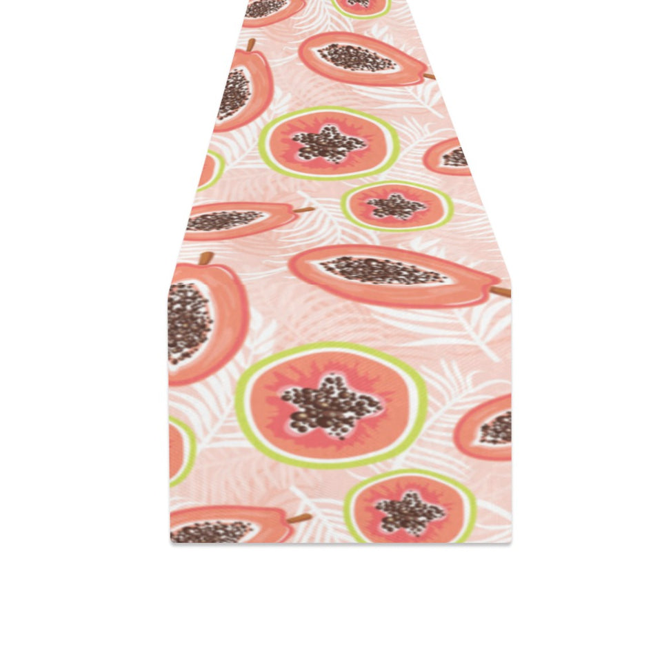 papaya leaves pattern Table Runner