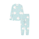 White cute hamsters heart pattern Kids' Boys' Girls' All Over Print Pajama Set