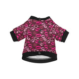 Lips Pattern Print Design 03 All Over Print Pet Dog Round Neck Fuzzy Shirt