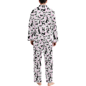 Greyhound Pattern Print Design 02 Men's Long Pajama Set