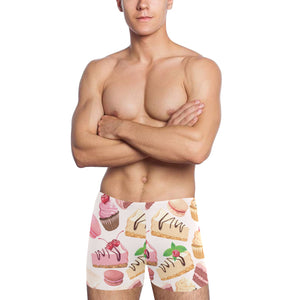 Cake cupcake sweets pattern Men's Swimming Trunks