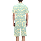 Tea pots Pattern Print Design 02 Men's V-Neck Short Pajama Set