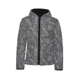 Beer hand drawn pattern Kids' Boys' Girls' Padded Hooded Jacket