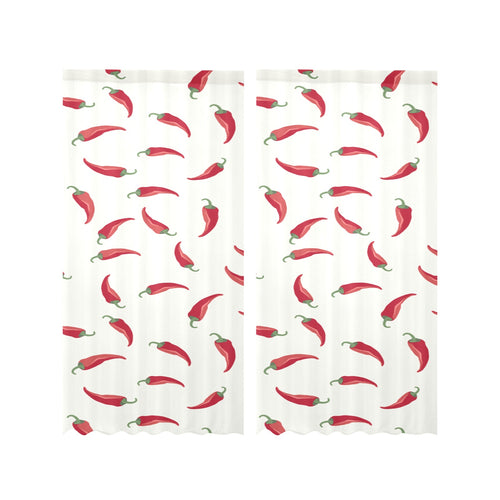 Chili peppers pattern Gauze Curtain