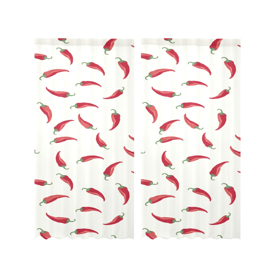 Chili peppers pattern Gauze Curtain