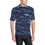 Shark pattern Men's All Over Print Polo Shirt