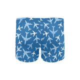 Airplane pattern in the sky Men's Swimming Trunks