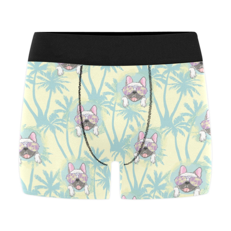 French bulldog hawaii blackground Men's All Over Print Boxer Briefs Men's Underwear