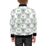 Hand drawn Koala leaves pattern Kids' Boys' Girls' Bomber Jacket