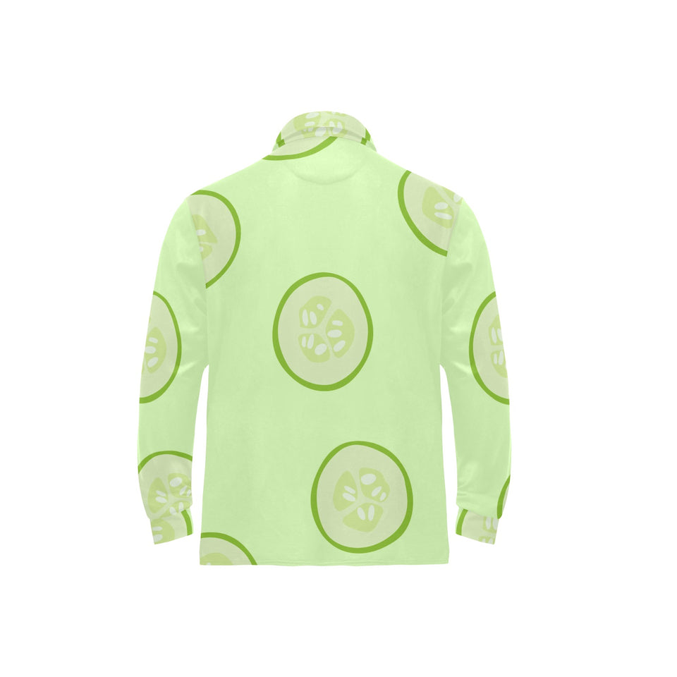 Cucumber pattern Men's Long Sleeve Polo Shirt