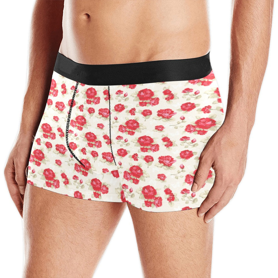 Rose Pattern Print Design 01 Men's All Over Print Boxer Briefs Men's Underwear