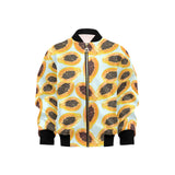Watercolor papaya pattern Kids' Boys' Girls' Bomber Jacket