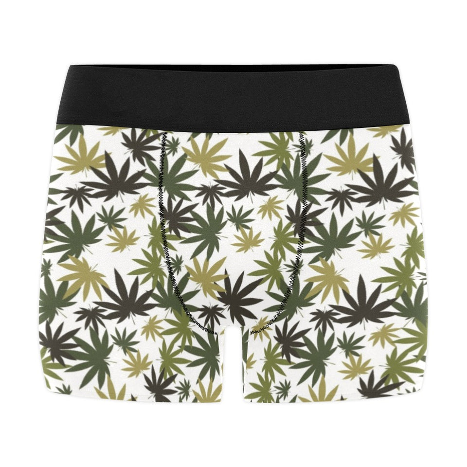 Canabis Marijuana Weed Pattern Print Design 05 Men's All Over Print Boxer Briefs Men's Underwear