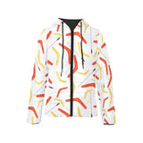 Waterclor boomerang Australian aboriginal ornament Women's Padded Hooded Jacket