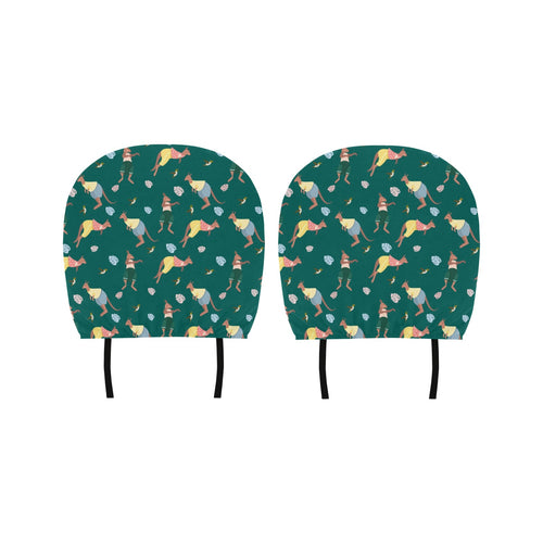 Kangaroo leaves pattern Car Headrest Cover
