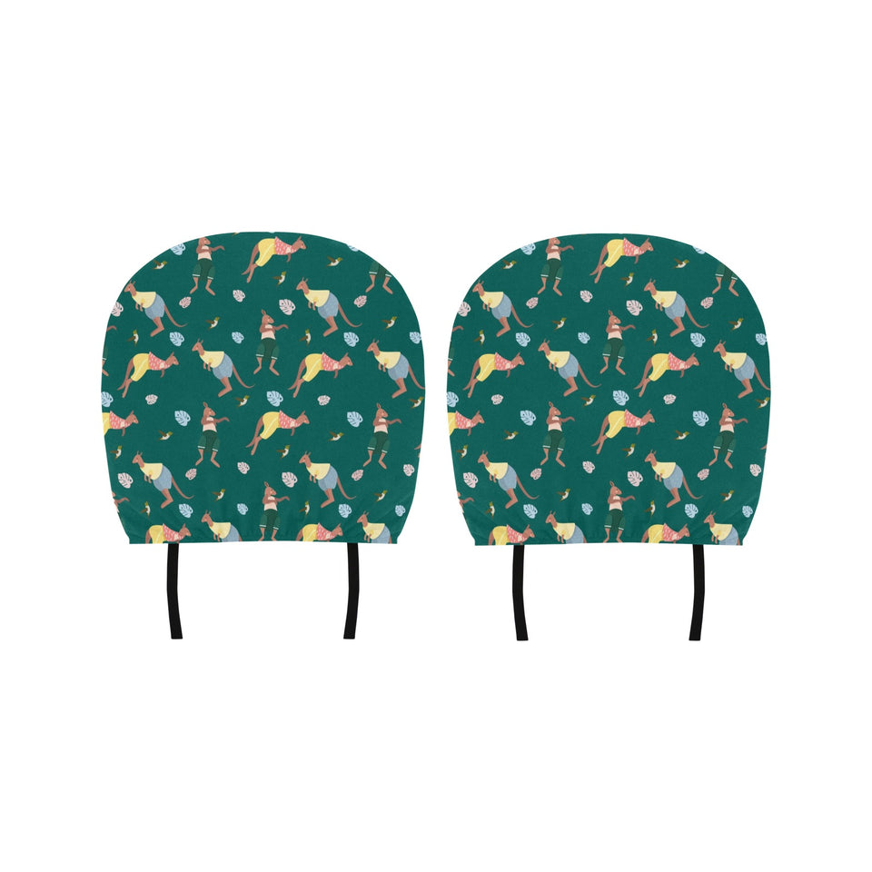 Kangaroo leaves pattern Car Headrest Cover