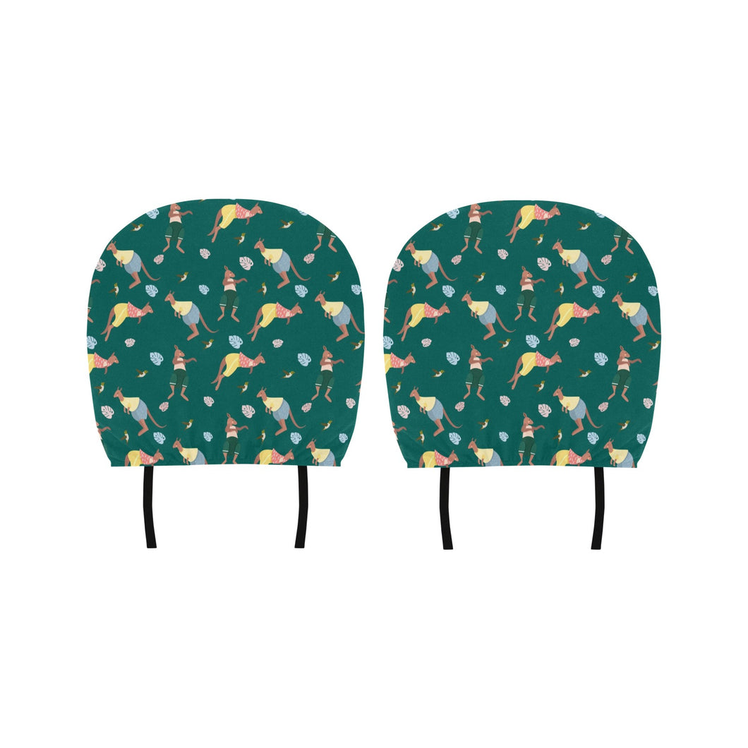 Kangaroo leaves pattern Car Headrest Cover