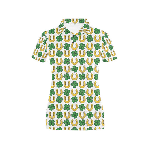 Horseshoes Pattern Print Design 04 Women's All Over Print Polo Shirt