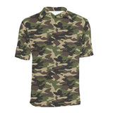 Dark Green camouflage pattern Men's All Over Print Polo Shirt