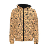 Bengal tigers pattern Men's Padded Hooded Jacket