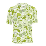 Cute frog dragonfly pattern Men's All Over Print Polo Shirt