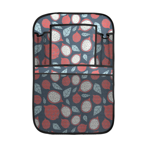dragon fruits dark blue background Car Seat Back Organizer