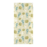 Seahorse shell starfish pattern background Beach Towel