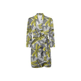 Hand drawn dragonfly pattern Men's Long Sleeve Belted Night Robe