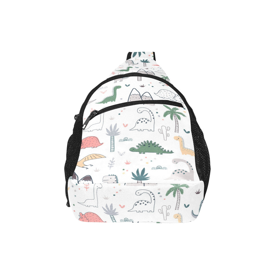 Cute cartoon dinosaurs tree pattern All Over Print Chest Bag