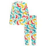 Colorful moon pattern Women's All Over Print Pajama Set