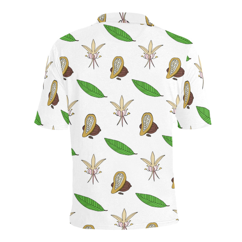 Color hand drawn cacao pattern Men's All Over Print Polo Shirt