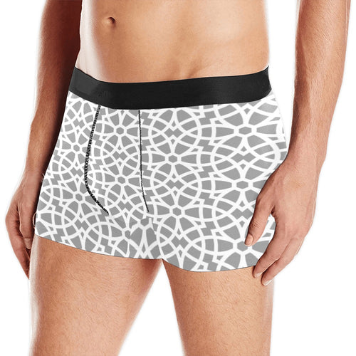 arabic gray pattern Men's All Over Print Boxer Briefs Men's Underwear