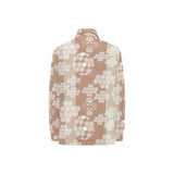 Beautiful hexagon japanese pattern Women's Long Sleeve Polo Shirt