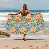 Dice Pattern Print Design 05 Beach Towel