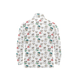 English Bulldog Pattern Print Design 03 Men's Long Sleeve Polo Shirt