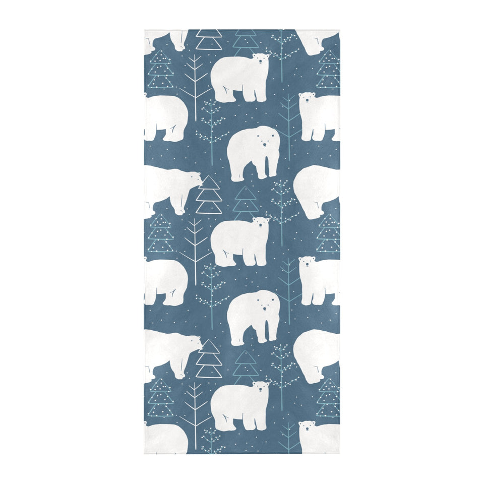 polar bear mother her child pattern Beach Towel
