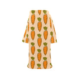 Carrot Pattern Print Design 04 Blanket Robe with Sleeves