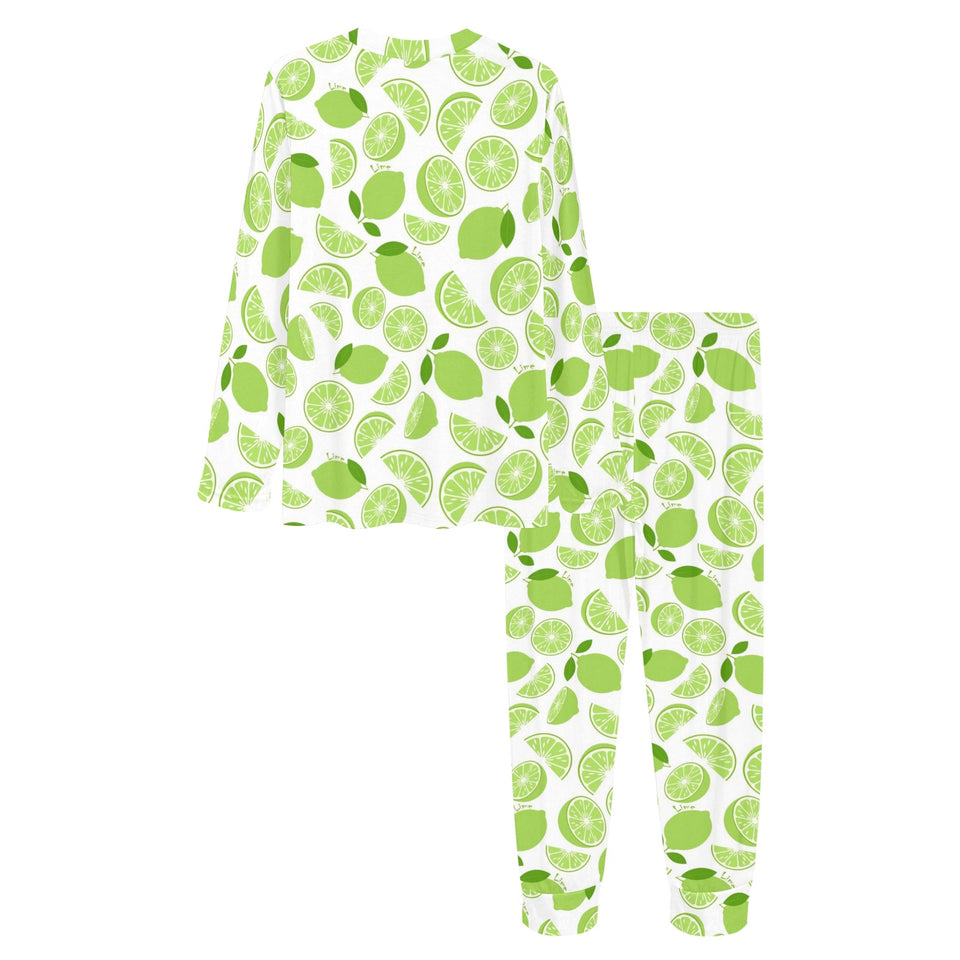 Lime design pattern Women's All Over Print Pajama Set