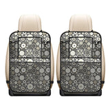Gear Pattern Print Design 02 Car Seat Back Organizer