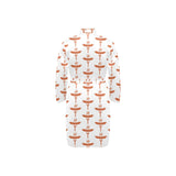 Sausage Pattern Print Design 05 Men's Long Sleeve Belted Night Robe