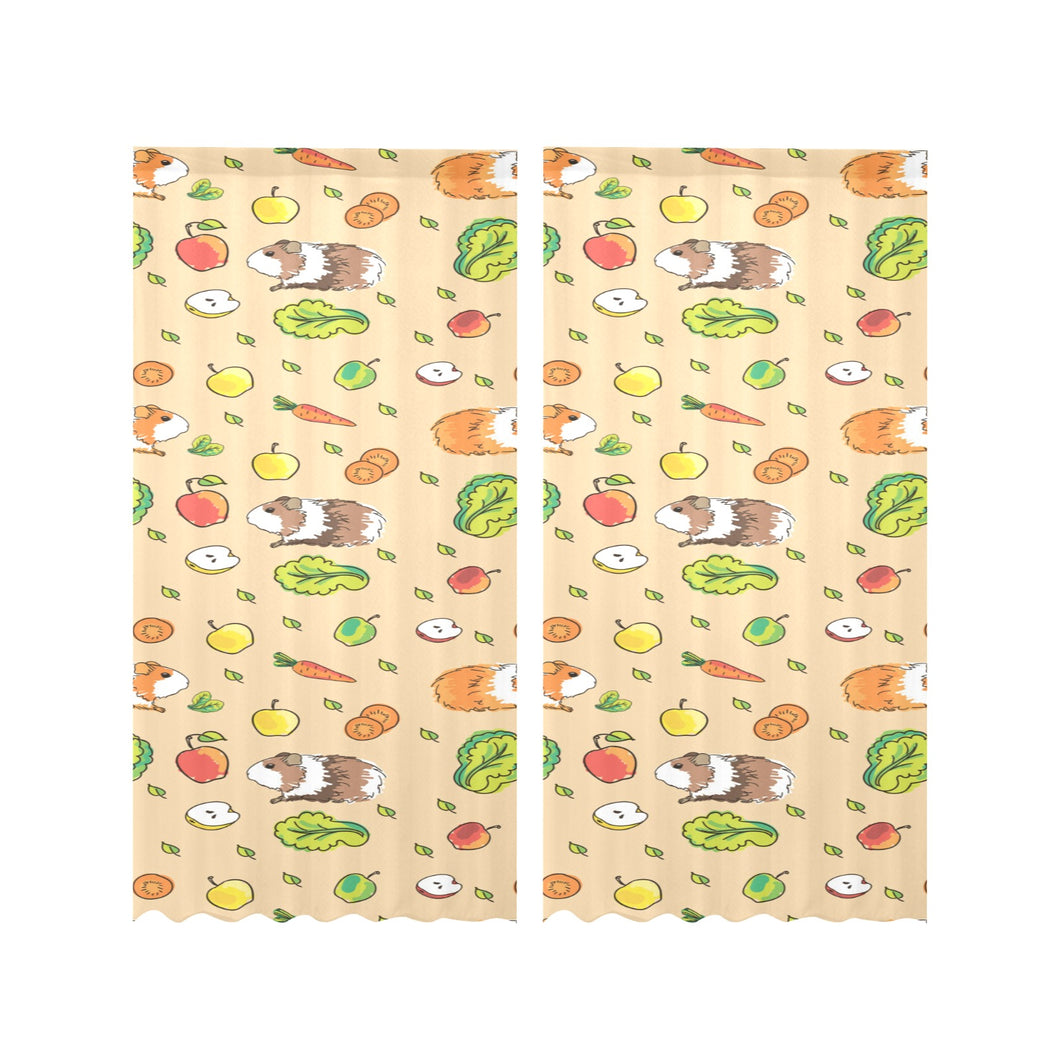 Guinea Pig Pattern Print Design 05 Gauze Curtain